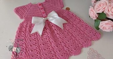 Adorable Crochet Baby Dress: Video tutorial - Crochet and Knitting