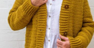 Classic Old School Cardigan Crochet Pattern - My Crafts Inspirations