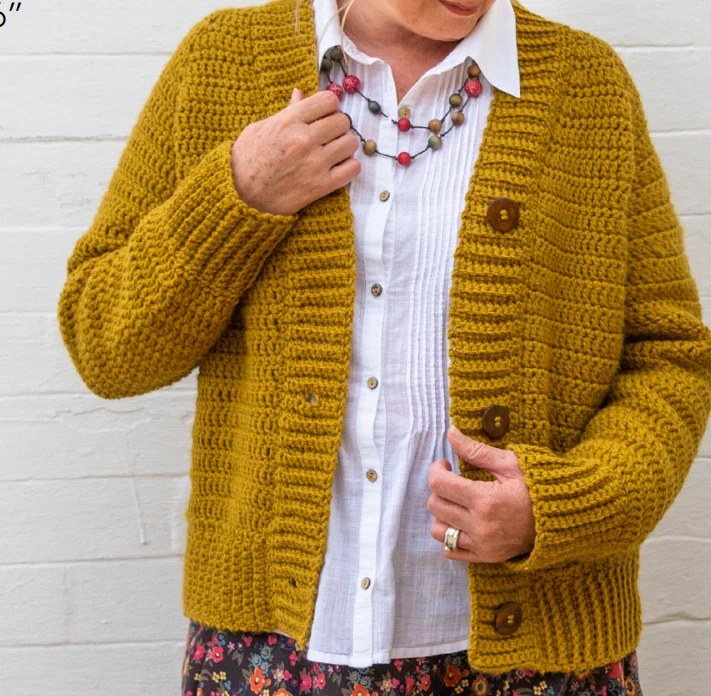 Classic Old School Cardigan Crochet Pattern - My Crafts Inspirations