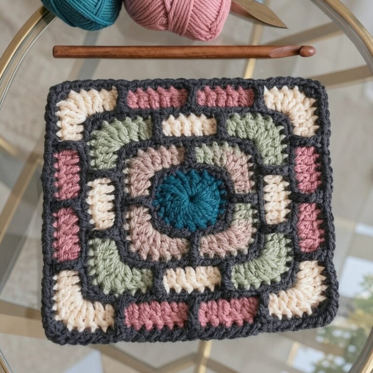 Cozy Concentric Granny Square Crochet Pattern