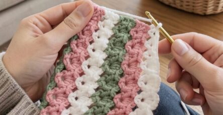 Crochet a Cozy Striped Shell Stitch Fabric: A Beginner-Friendly Project