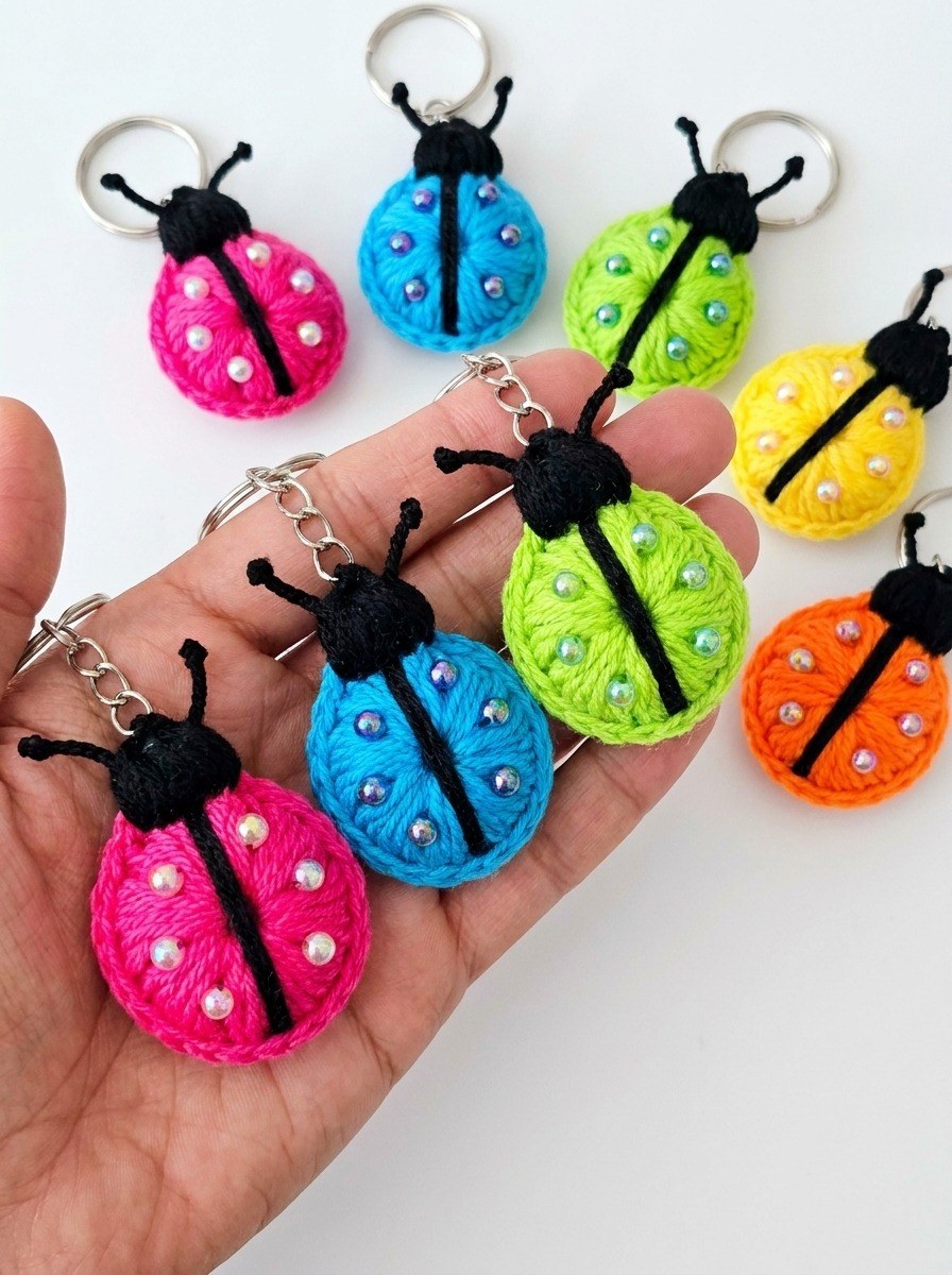 Crochet a Ladybug Keychain Pattern - Hand Crafted