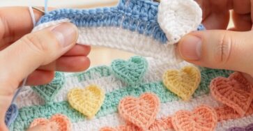 Crochet a Sweet Heart Appliqué Blanket: A Beginner-Friendly Pattern!