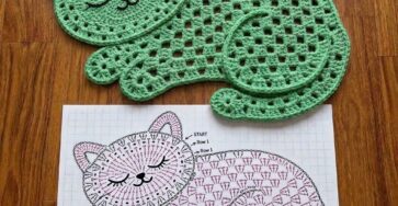 Crochet Cat Rug Pattern - Hand Crafted