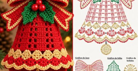 Crochet Christmas Bell Ornament Pattern - Hand Crafted