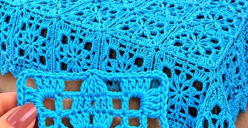 Crochet Dragon Stitch Granny Square Pattern - Hand Crafted