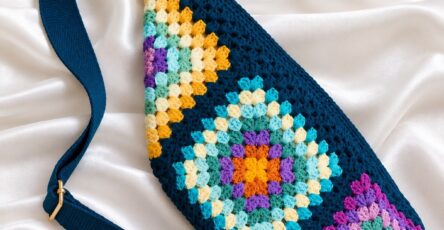 Crochet Granny Square Crossbody Bag Pattern - STITCHDELIGHT