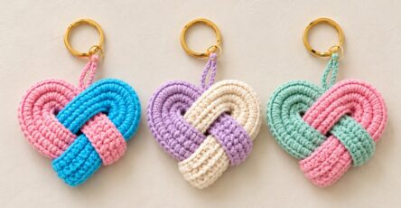 Crochet Heart Keychain Pattern - STITCHDELIGHT