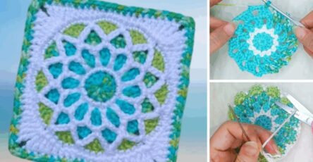 Crochet Stained Glass Granny Square Tutorial - Crochet and Knitting