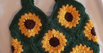 Crochet Sunflower Tote Bag Pattern - STITCHDELIGHT
