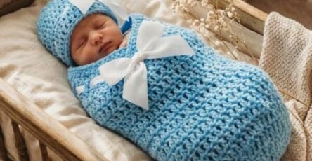 Cute Crochet Baby Cocoon Wrap with Hood – Easy Step-by-Step Pattern for Beginners - Crafts Ideas