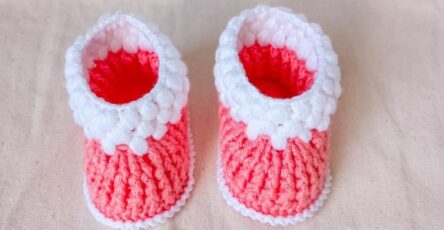 Easy Crochet Tutorial: How to Make Adorable Pink Baby Booties - Crochet and Knitting