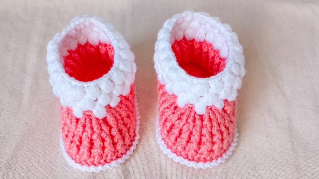 Easy Crochet Tutorial: How to Make Adorable Pink Baby Booties - Crochet and Knitting