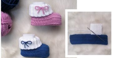 Fast and Easy crochet baby booties: Video pattern - Crochet and Knitting