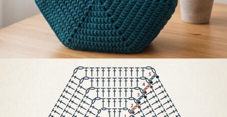 Free hexagon crochet bag pattern - Crochet Easy Patterns