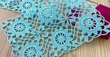 How to crochet a SQUARE CROCHET PATTERN for a Runner, Blouse, Shawl - Crochet and Knitting