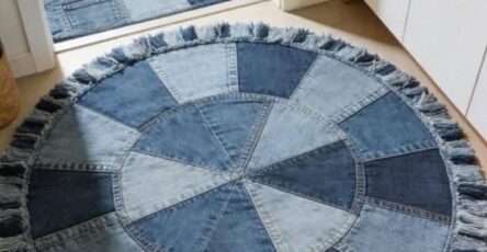Patchwork Denim Rug Pattern - Hand Crafted