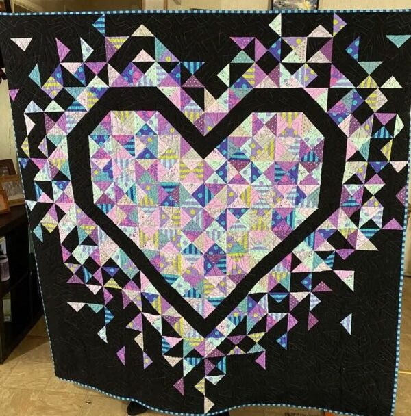 Scrappy Heart Quilt Pattern - Crafts Ideas