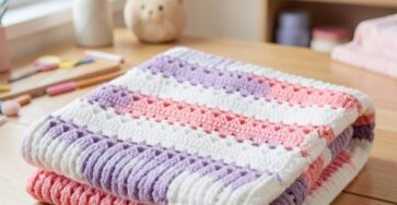 Sweet Stripes Baby Blanket Crochet Pattern