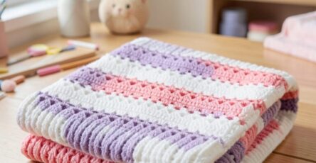 Sweet Stripes Baby Blanket Crochet Pattern