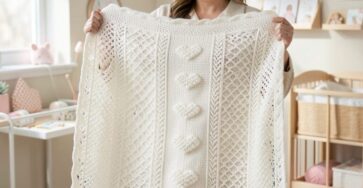 Sweetheart Serenity: A Textured Crochet Baby Blanket Pattern