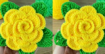 Very easy crochet rose motif making for beginners - Crochet and Knitting